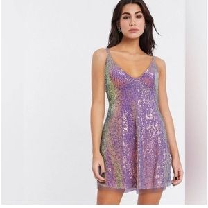 Free People Sparkly purple dress